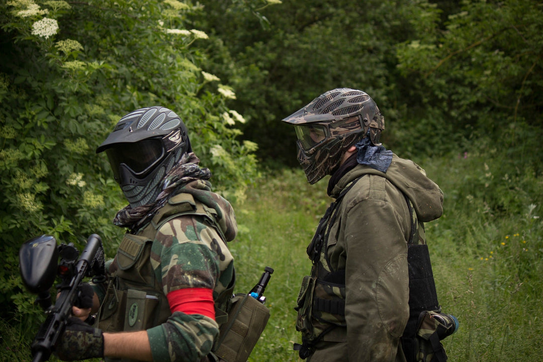 Paintball Players Kitted out in Full Camo Gear