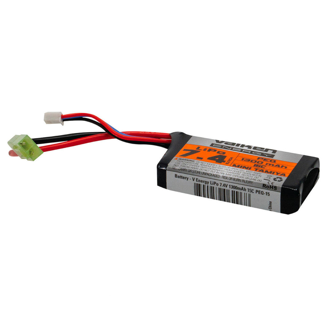 Valken LiPo 7.4v 1300mAh 15C PEQ Airsoft Battery (Small Tamiya)