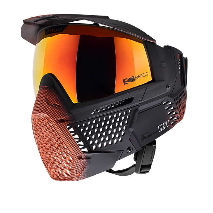 Carbon ZERO PRO V2 GRX Halftone Orange  Paintball Mask - Pro-Level Protection