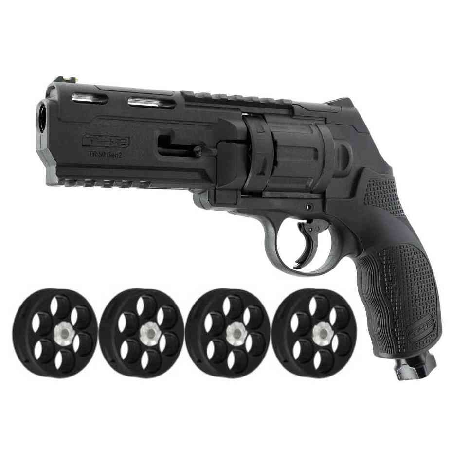 Black Polymer Six Round Air Powered Revolver Made By Umarex in Gwemany