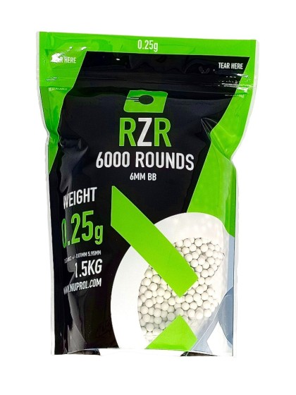 Nuprol RZR 0.25g 6mm BB 6000 Rounds