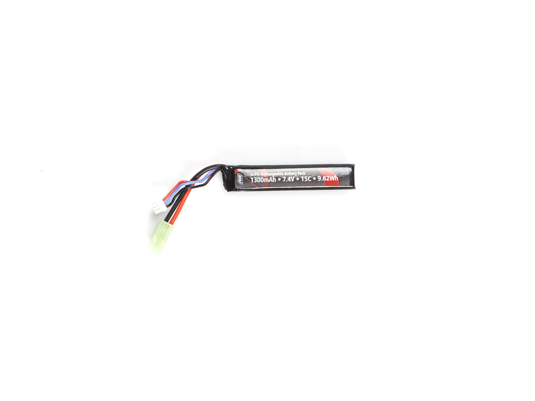 ASG Stock Tube Battery LiPO 7.4V 1300mAh 15C - Tamiya