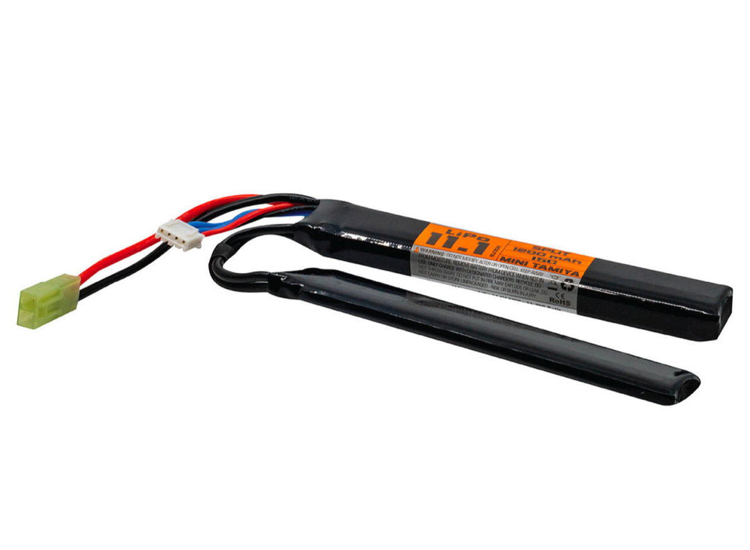 Valken LiPo 11.1v 1200mAh 15C/30C Split Airsoft Battery - Small Tamiya