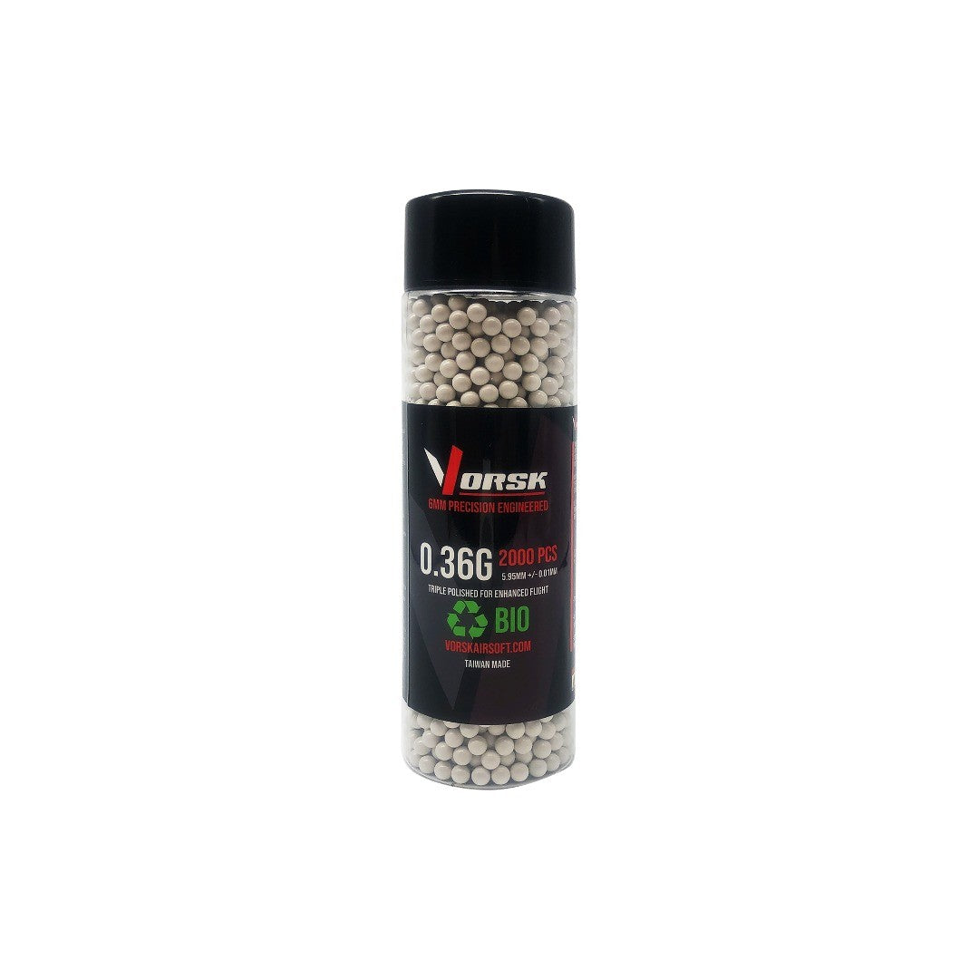 VORSK 0.36 Bio 6MM BB Airsoft Ammo - 2000