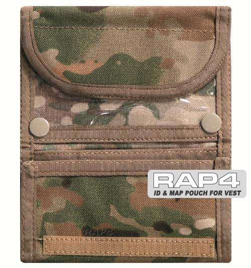 Cordura Nylon Pouch approx 13 inches high and 6 inches wide, with modular molle webbing on the back to attach to belts and tactical vests, comes in eight colour desert which is like multicam camo
