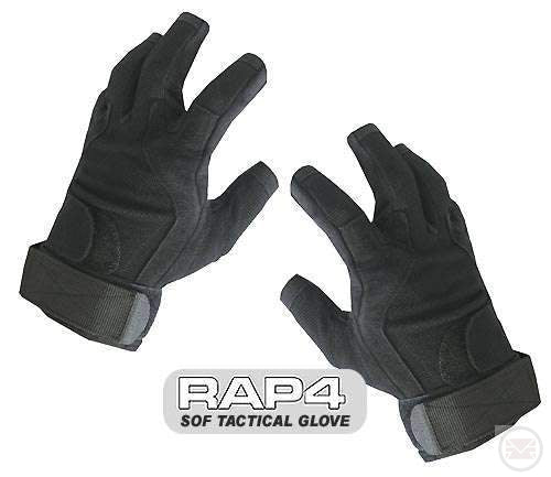 SOF Tactical Gloves (Open Finger - Black) Medium