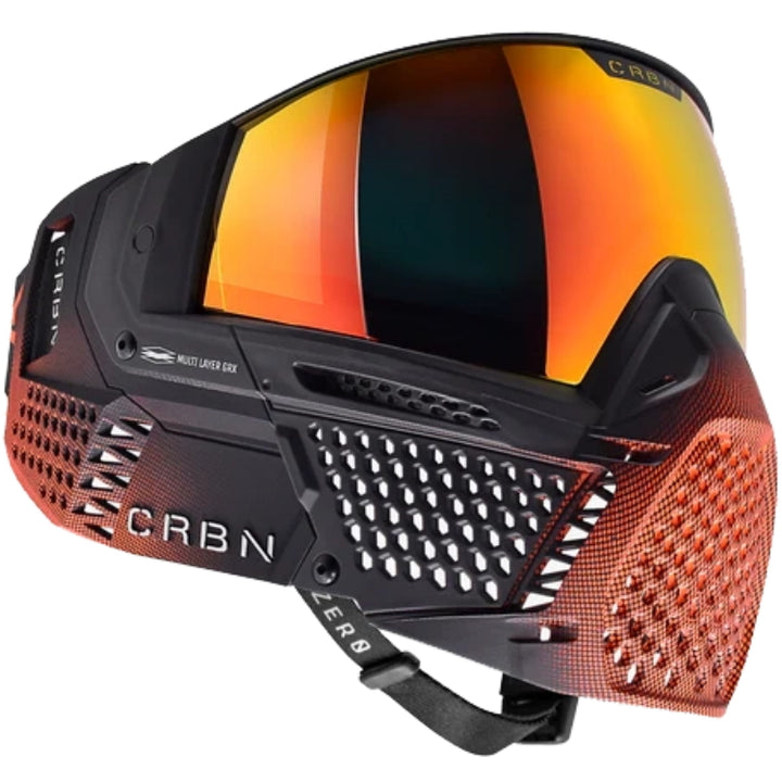 Carbon ZERO PRO V2 GRX Halftone Orange  Paintball Mask - Pro-Level Protection