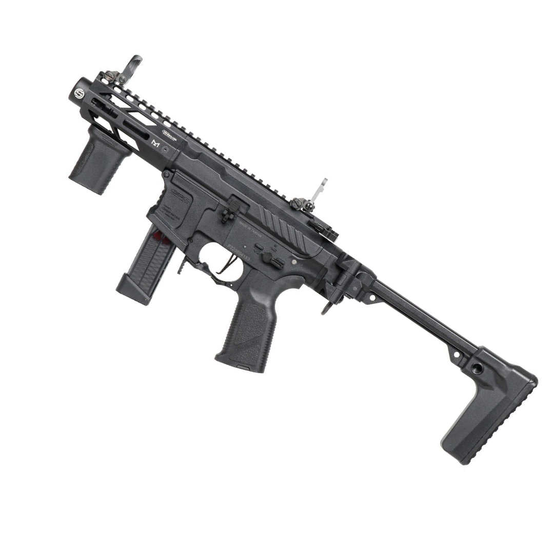 Black rifle on a white background