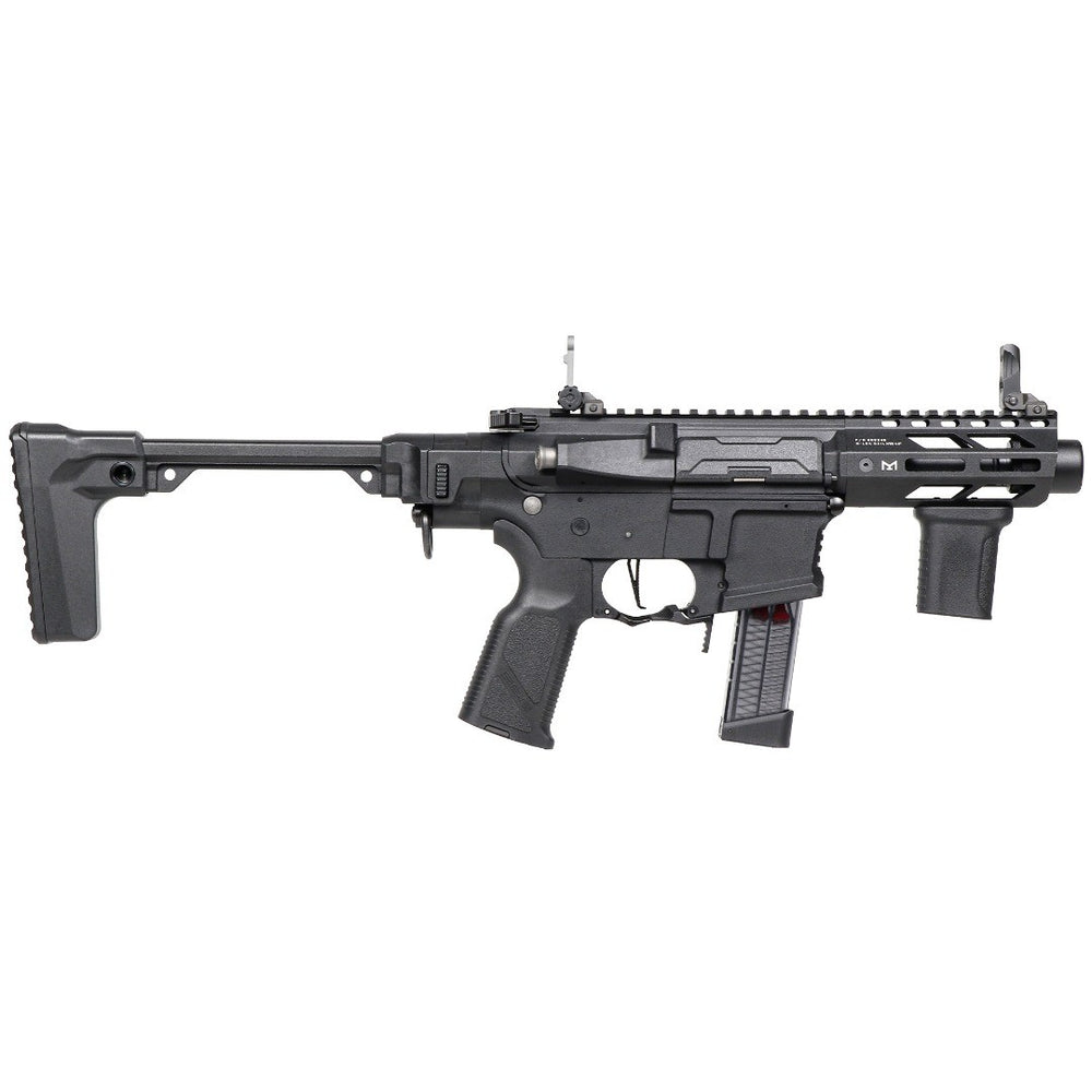 Black rifle on a white background