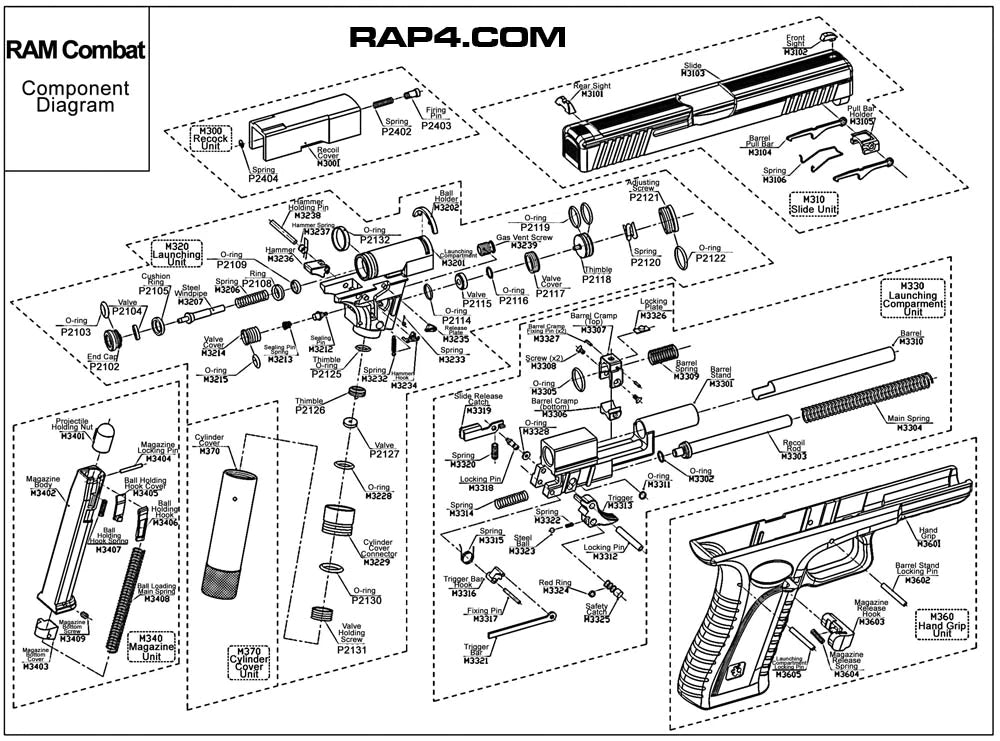 M3309 Barrel Spring (APS RAM Combat)