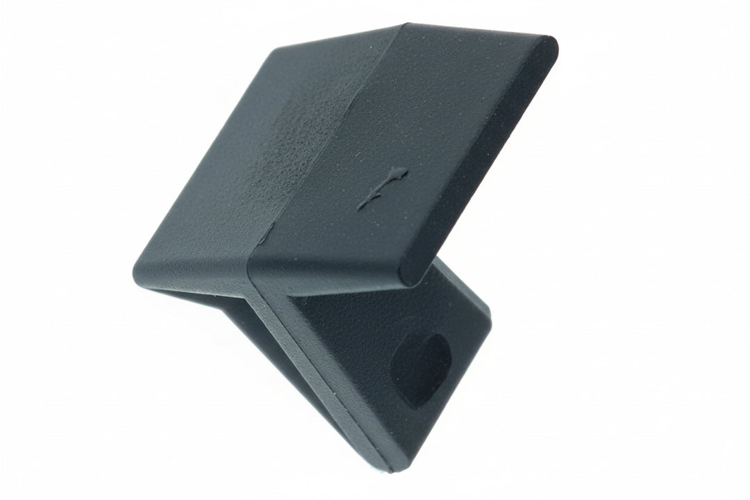 black rubber wedge on a white background