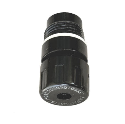 Black cylindrical component with measurement details on a white background, featuring 'Defense Innovation' logo.