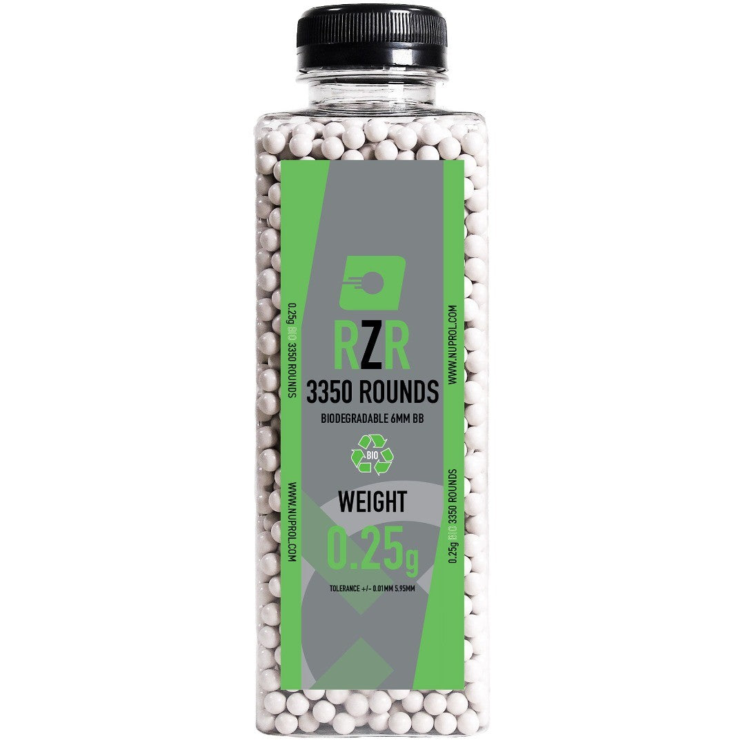 NUPROL RZR 0.25g Bio Airsoft BBs – 3350 Rounds