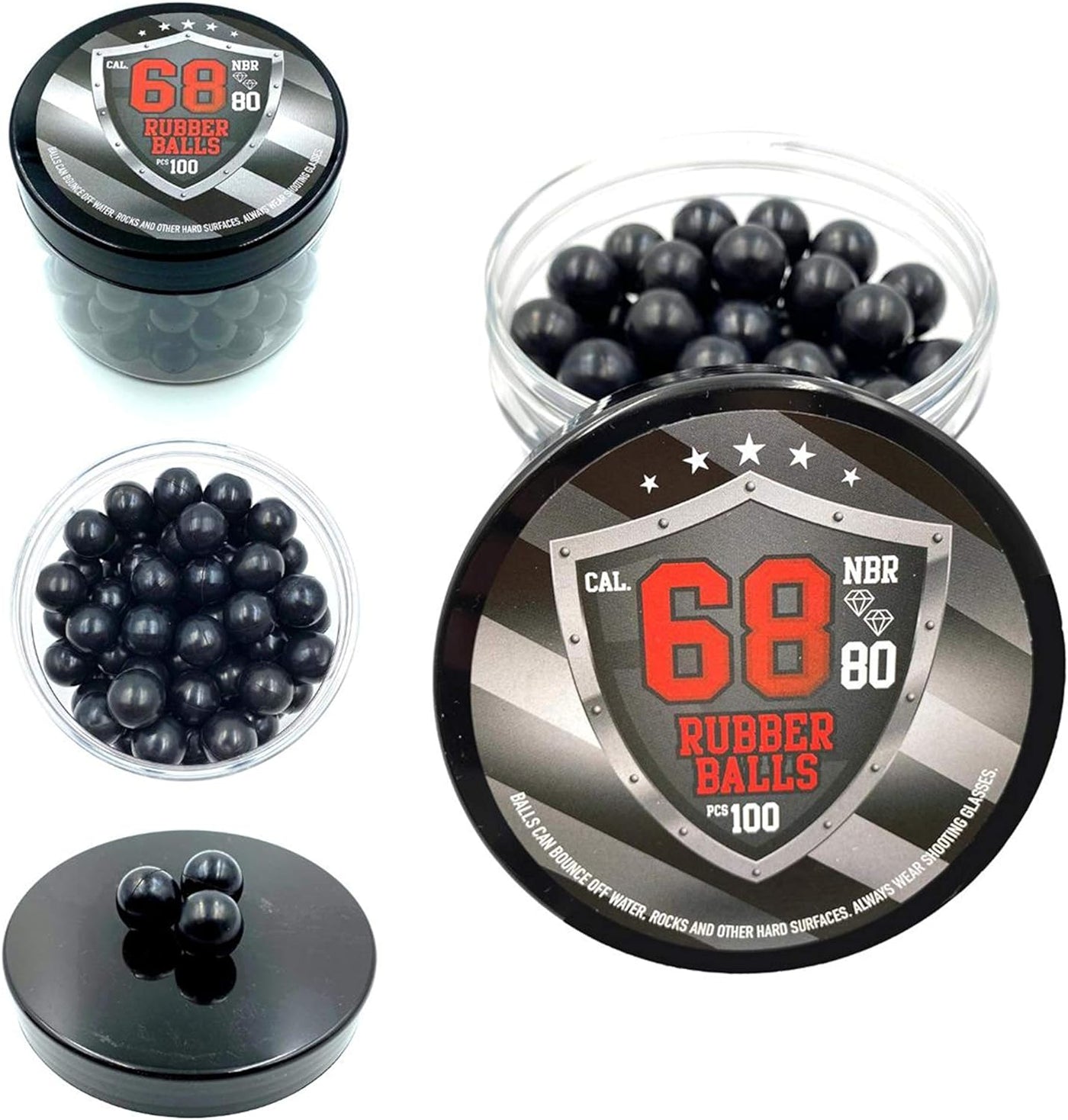 SSR 100 x Premium Quality  68 cal Rubber Balls.