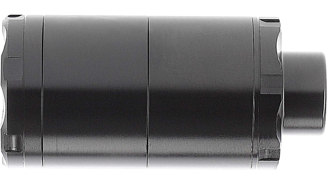 Metallic cylindrical object on a white background