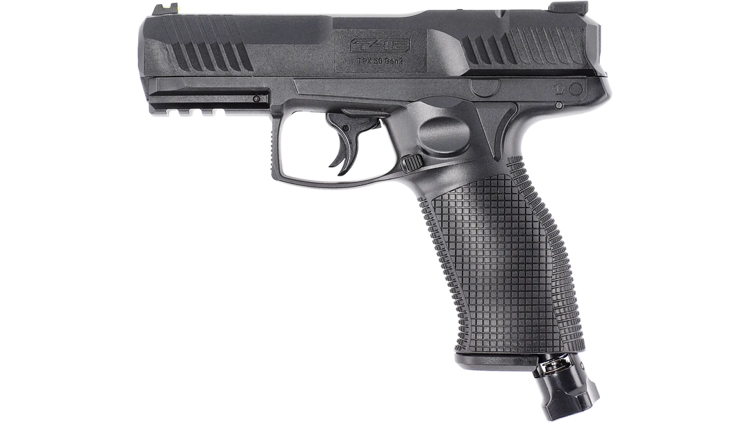 T4E TPX .50 paintball pistol left side view