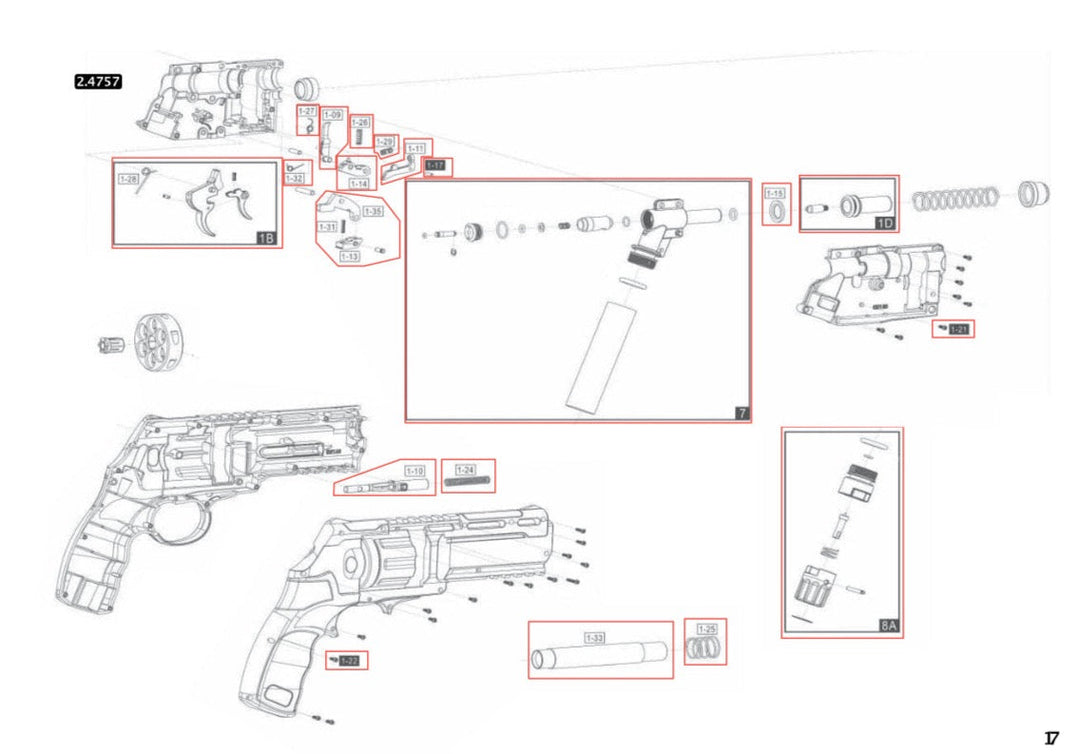 HDR 50 TR50 Trigger Release Spring 1-27