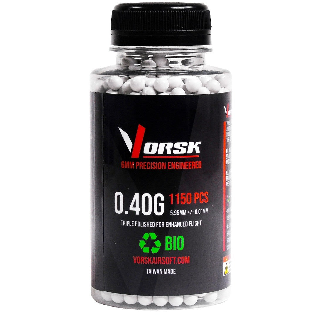 VORSK 6mm Precision Bio Airsoft BBs – 0.40g (1150 Rounds)