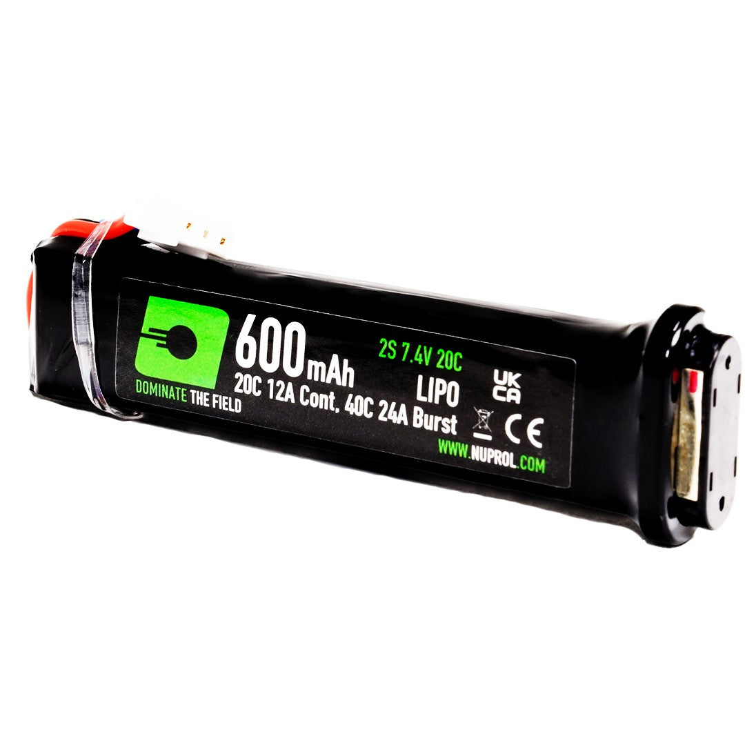 Nuprol 550mAh 7.4v LiPo Airsoft Battery – AEP Configuration (JST Connector)