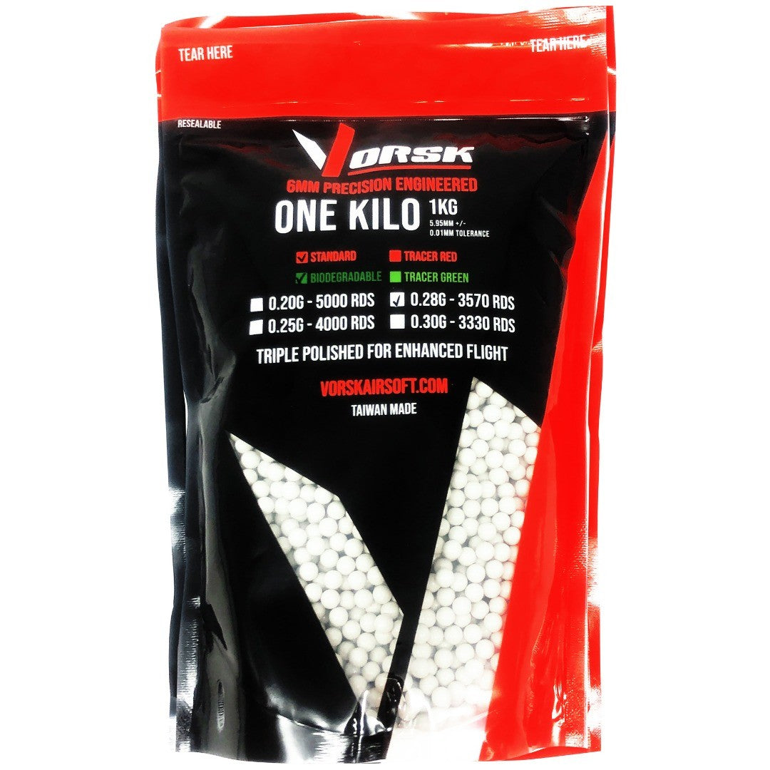 VORSK 0.28g Bio Airsoft BBs – 1KG