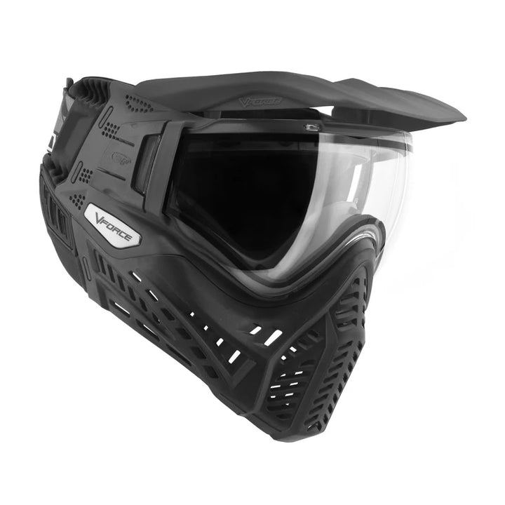 Front view of VForce Profiler 2 paintball goggles with ultra-clear lens