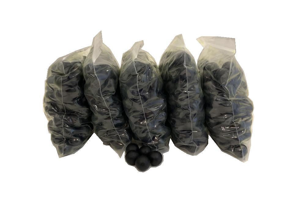 500 black rubber paintball rounds