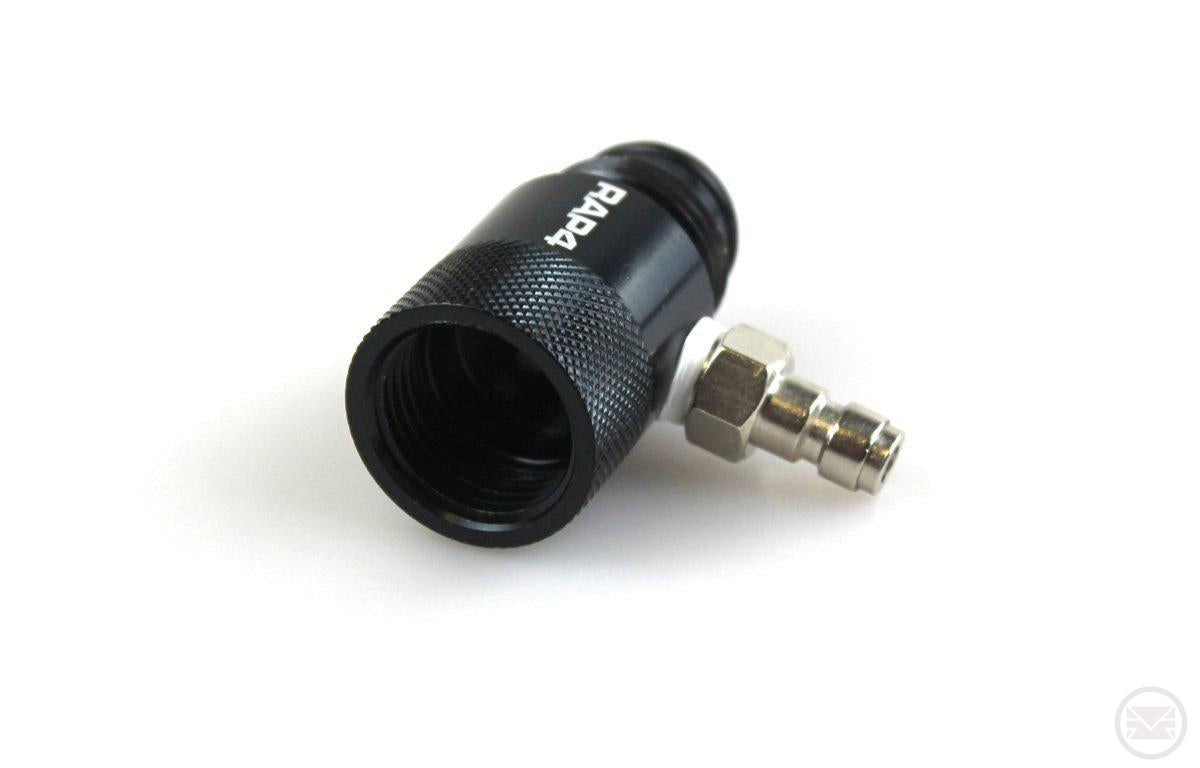 90 Degree Remote Line Adapter with One Way Valve side view