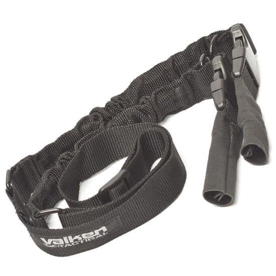 Black Nylon Coated Gun Sling , can be used as a one point or two point sling. manufactured by VALKEN Paintball