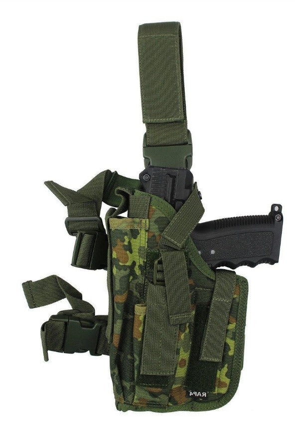 German Flecktarn Drop Leg Large Left Hand Holster 