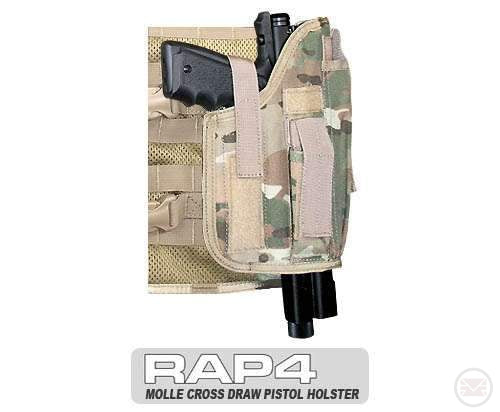 Molle Tactical Right Hand Draw Large Pistol Holster - Fits Tippmann TiPX-Modern Combat Sports