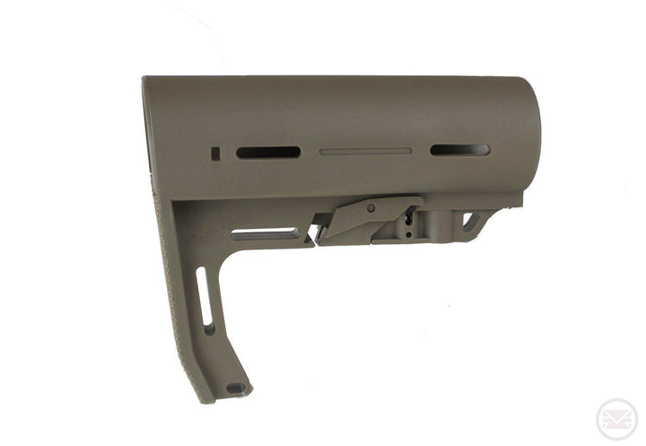 Tan minimalist 13ci butt stock for rear Paintball ASA