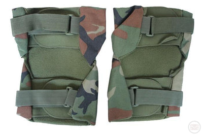 Rear view of adjustable paintball knee pads