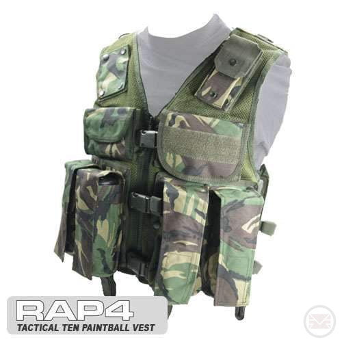 RAP4 Tactical Ten Paintball Vest - DPM Camo (Large)-Modern Combat Sports