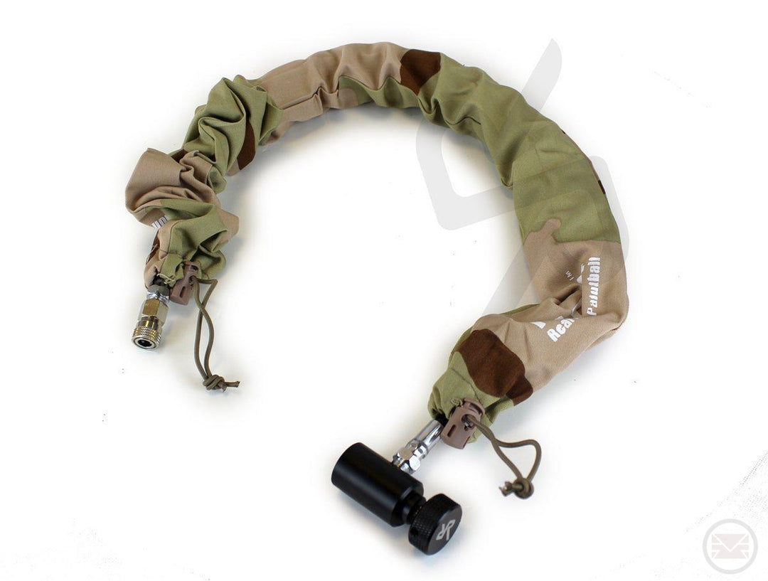 Desert Camo Remote Line Hose Cover for paintball air hose line.