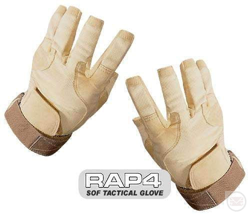 SOF Tactical Gloves (Open Finger - Tan) Medium