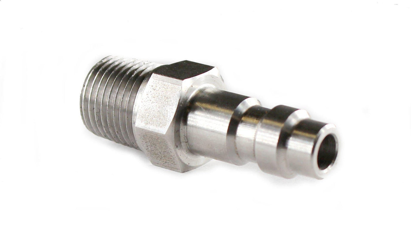 Stainless Steel 1/8th NPT Male threaded Airsoft Nipple-Modern Combat Sports