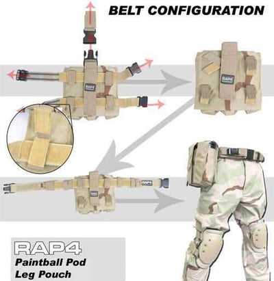 Twin Rifle Magazine Paintball Pod Leg Pouch-Modern Combat Sports
