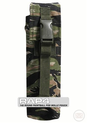 Molle Single 140 round Paintball Pod Pouch in Tiger Stripe