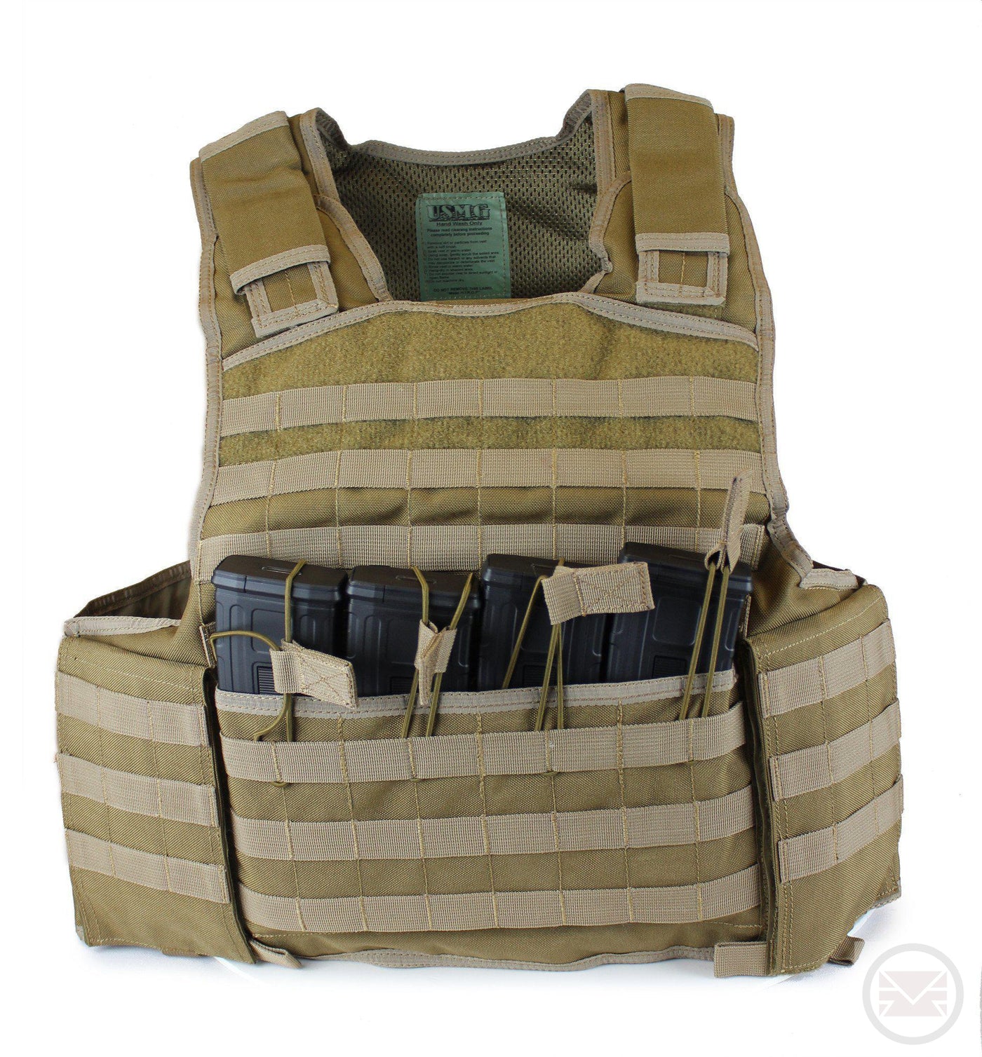 Tan Grenadier Molle Vest with Integrated Magazine Pouches 