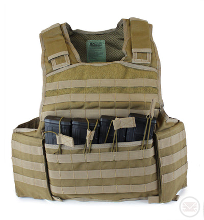 Tan Grenadier Molle Vest with Integrated Magazine Pouches 