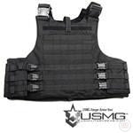 USMG Ranger Armor Vest (Medium) (Black)-Modern Combat Sports