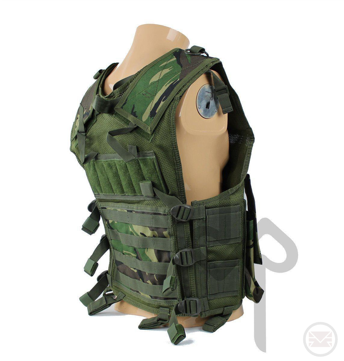 USMG Strikeforce Camo Tactical Vest Designed for Paintball and Airsoft-Modern Combat Sports