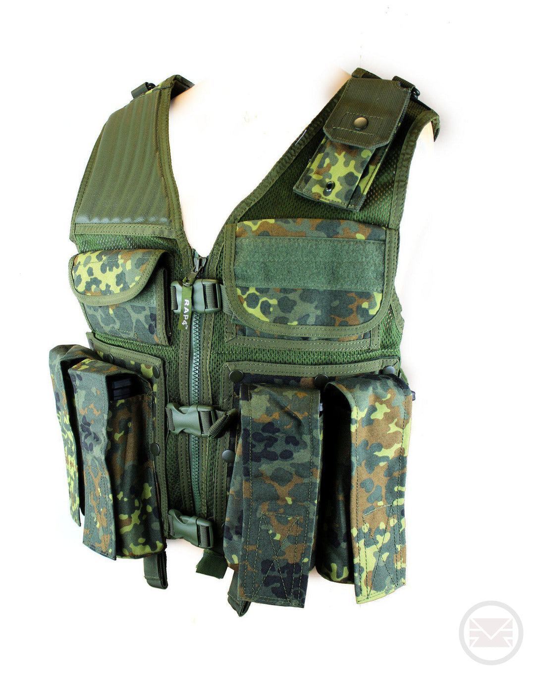 USMG Strikeforce Camo Tactical Vest Designed for Paintball and Airsoft-Modern Combat Sports