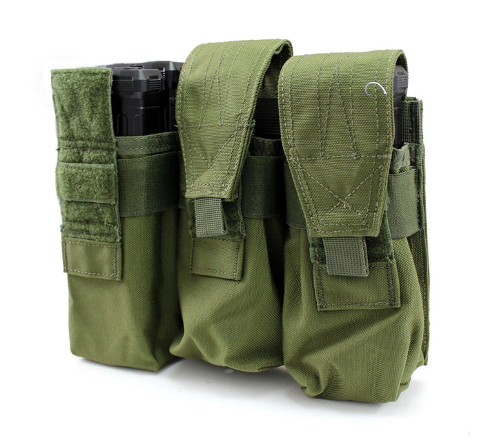 USMG Universal Triple Magazine Pouch MOLLE - Olive Drab-Modern Combat Sports