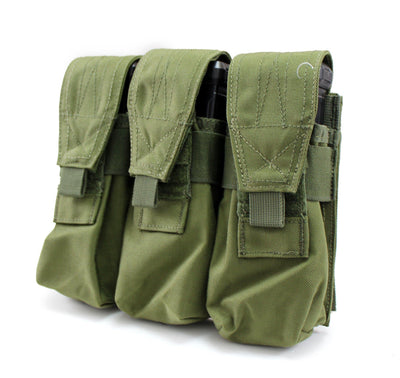 USMG Universal Triple Magazine Pouch MOLLE - Olive Drab-Modern Combat Sports