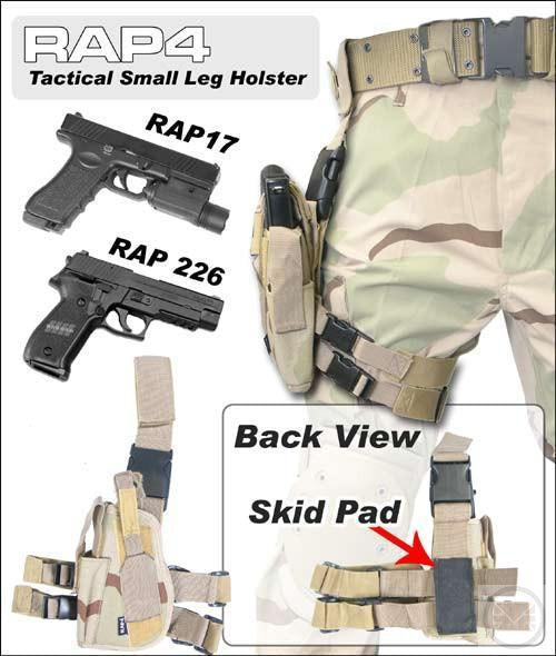 Woodland Camo - Small Pistol - Left Handed Leg Holster-Modern Combat Sports